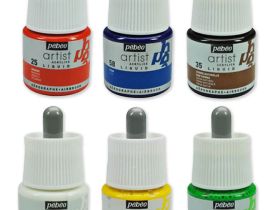 Чернила акриловые Pebeo "Artist acrilics liquid" 45 мл №71 Неаполитанская желтая