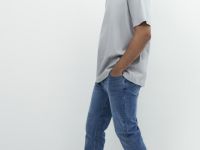 Зауженные джинсы, Синий