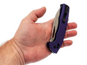 Складной нож Obertech ns-01 Drop point satin, сталь VG-10, рукоять G10, фиолетовый