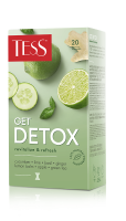 Чай зеленый TESS Get Detox с огурцом, лаймом и базиликом в пирамидках, 20 шт.