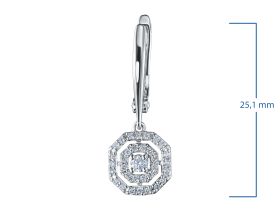 Серьги из белого золота с бриллиантами э4701сг11172700