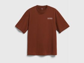 Футболка из хлопка с принтом, Оранжевый