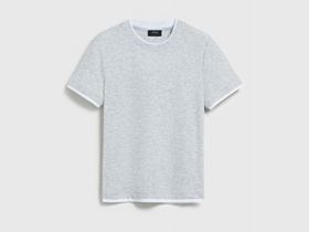 Футболка с контрастной окантовкой, Серый
