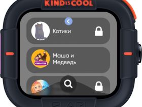 Умные часы Elari KidPhone «Маша и Медведь» Чёрные