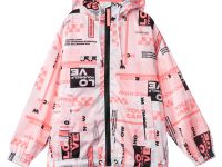 Куртка текстильная с полиуретановым покрытием для девочек (ветровка)