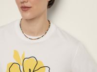 Футболка из мерсеризованного хлопка с принтом