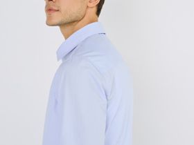 Рубашка из плотной ткани, Голубой