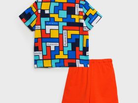 Комплект детский трикотажный для мальчиков: фуфайка (футболка), шорты