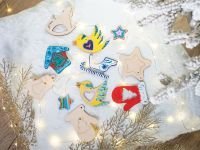 Набор для творчества "Игрушки на елку" голубой