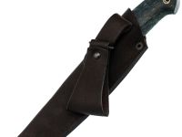 Шкуросъёмный нож Кайман, сталь PGK , рукоять мельхиор, стабилизированная карельская береза