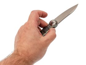 Складной нож Dr.Tech D9618C, сталь M390, рукоять титан, камуфляж