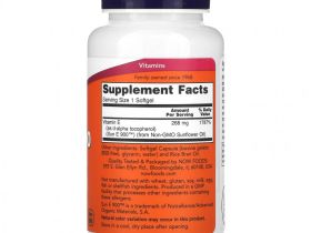 NOW Foods, Sun-E 400, 268 мг (400 МЕ), 60 мягких таблеток