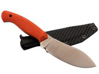 Цельнометаллический нож Нессмук, сталь VG10, рукоять оранжевая G10