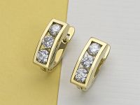 Серьги из желтого золота с бриллиантами э0301сг01120300