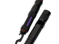 Тактическая ручка для выживания с фонариком 11 в 1, фиолетовая