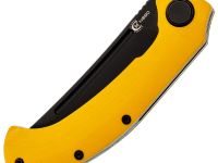 Нож Узбекский малый складной, сталь N690, рукоять G10 желтый