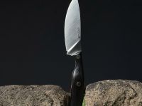 Нож с фиксированным клинком Vostron Pika, сталь Х12МФ, рукоять G10, черный