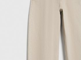 Джинсы Barrel с высокой посадкой, Бежевый