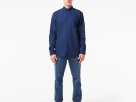 Мужская рубашка Lacoste из смеси хлопка и шерсти