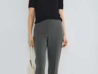 Зауженные книзу брюки, Серый