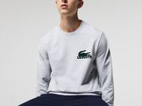 Мужская домашнаяя толстовка Lacoste из хлопкового флиса