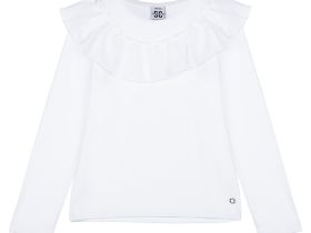 Фуфайка трикотажная для девочек (футболка с длинными рукавами)