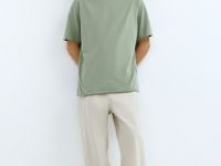 Базовая футболка с необработанным краем, Зеленый