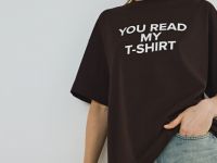 Футболка с принтом, Коричневый