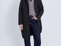 Утепленное стеганое полупальто