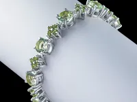 Браслет из серебра с празиолитами э0628бр11250372