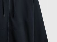 Толстовка на молнии с капюшоном, Черный