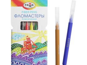 Набор фломастеров Гамма "Классические" 6 цв., смываемые, картон. упак., европодвес
