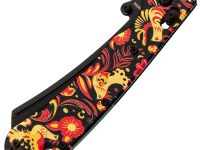 Складной нож Daggerr Begemot Slim Khokhloma, сталь VG-10, рукоять G10