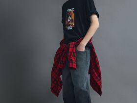 Широкие джинсы с градиентом для мальчиков, Серый