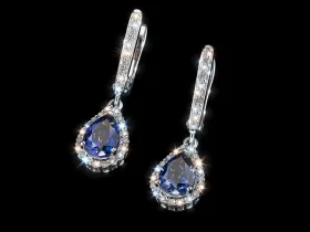 Серьги из белого золота с сапфирами э4758сг06210467