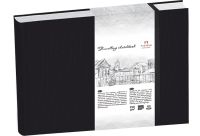 Блокнот для эскизов Лилия Холдинг "Travelling sketchbook" 12х17 см 80 л 130 г Ландшафт черный