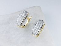 Серьги из комбинированного золота с бриллиантами э1001сг04210658