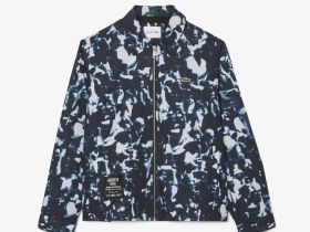 Мужская водоотталкивающая ветровка Lacoste с принтом