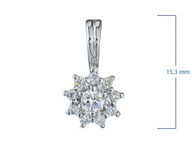 Классическая подвеска из серебра э0612пд02241101_white