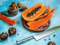 Поварской кухонный шеф-нож Samura Bamboo 24 см, сталь Aus 8, рукоять нержавеющая сталь