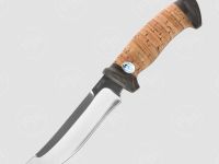 Нож разделочный "Росомаха", рукоять береста, АиР