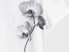 Футболка с цветочным принтом, Белый