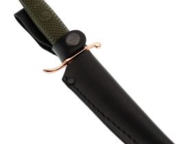 Туристический нож Витязь B5400-3 Разведчик, сталь 9Cr18MoV, рукоять эластомер, хаки