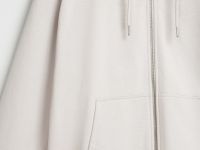 Толстовка на молнии с капюшоном, Белый