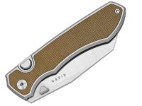 Складной нож Kizer Wharning, сталь S45VN, рукоять алюминий/микарта, коричневый