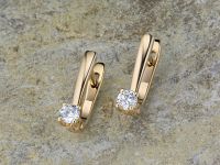Серьги из желтого золота с бриллиантами э0301сг03154900