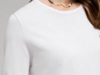 Легкий джемпер прямого кроя с коротким рукавом