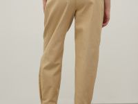 Брюки с защипами с добавлением льна