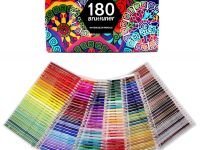 Набор карандашей акварельных Brutfuner 180 цв., деревянные, заточенные, в пластиковом чемодане на кн