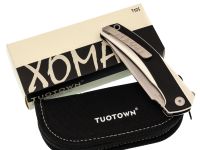 Складной нож TuoTown Xomao, сталь T10S, рукоять Black/White G10
